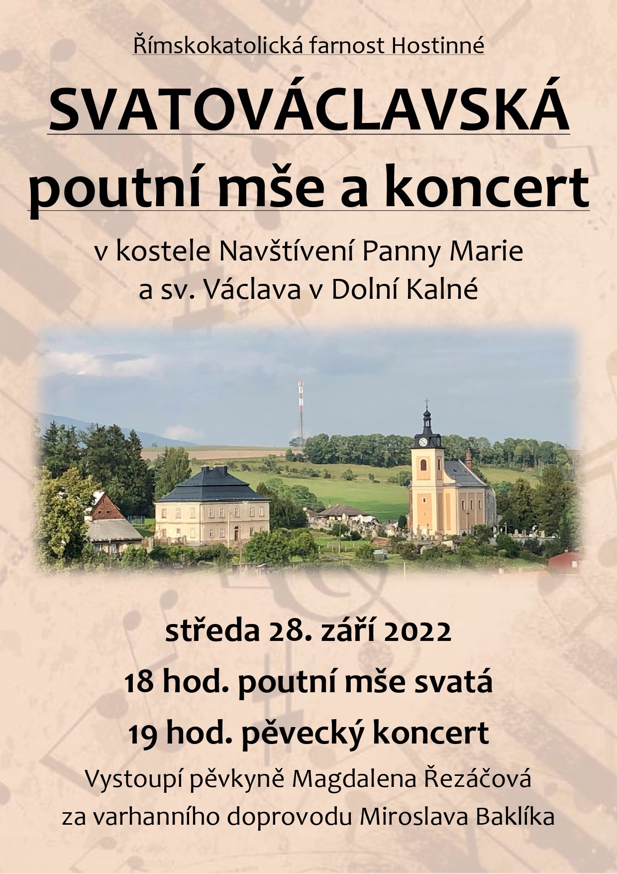 Pozvánka na Svatováclavský koncert 2022